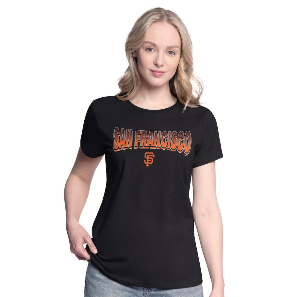 San Francisco Giants G-III 4Her by Carl Banks Women's T-Shirt and Hoodie Combo Pack - Black/Bright Heather Ceramic - MLB Lifestyle