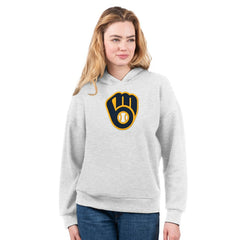 Milwaukee Brewers G-III 4Her by Carl Banks Women's T-Shirt and Hoodie Combo Pack - Navy/Bright Heather Ceramic - MLB Discount