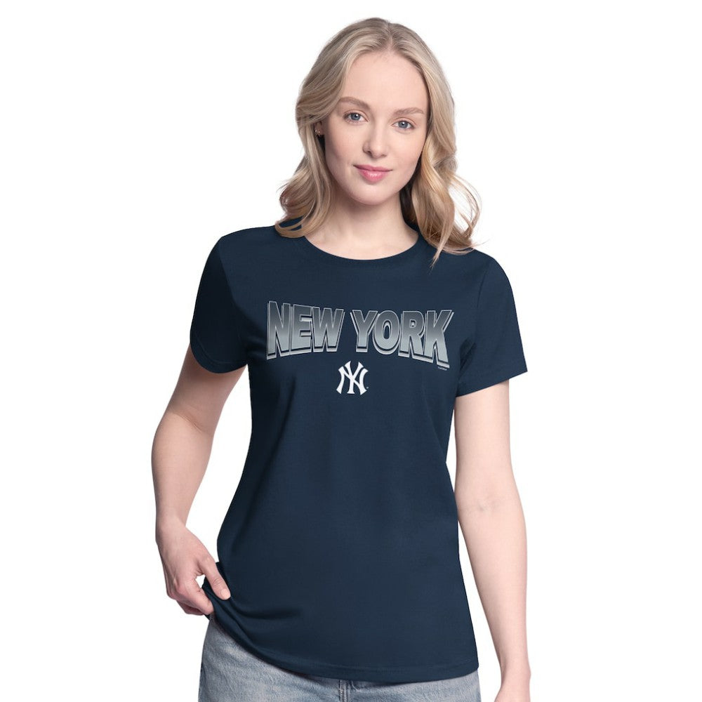 New York Yankees G-III 4Her by Carl Banks Women's T-Shirt and Hoodie Combo Pack - Navy/Bright Heather Ceramic - New Era Sale