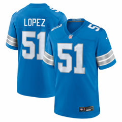 Nike Roy Lopez Detroit Lions Team Game Jersey Blue