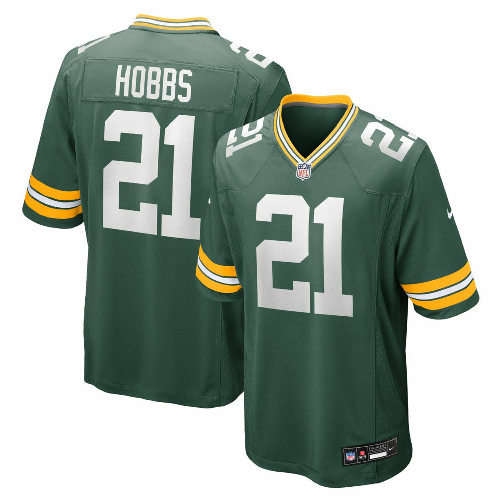 Nike Nate Hobbs Green Bay Packers Team Game Jersey Green
