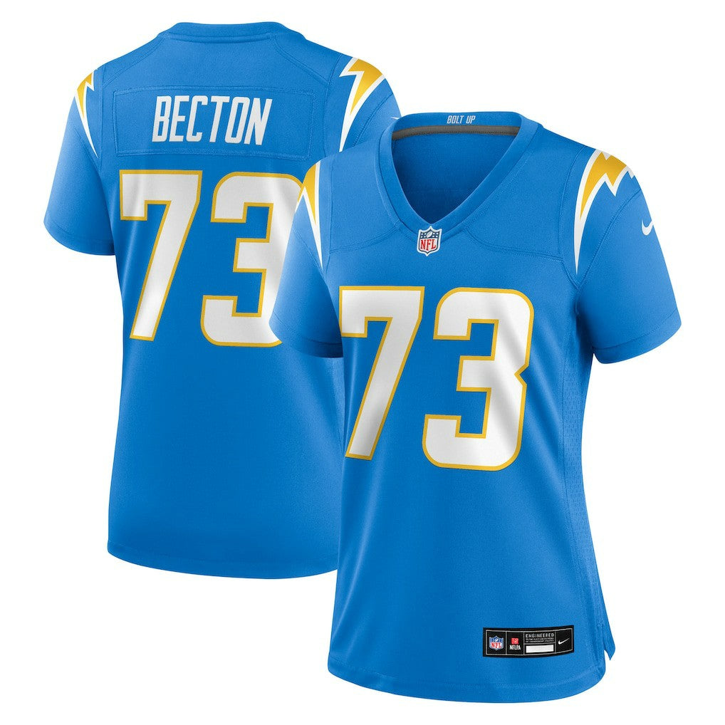 Nike Mekhi Becton Los Angeles Chargers Women's Team Game Jersey Powder Blue