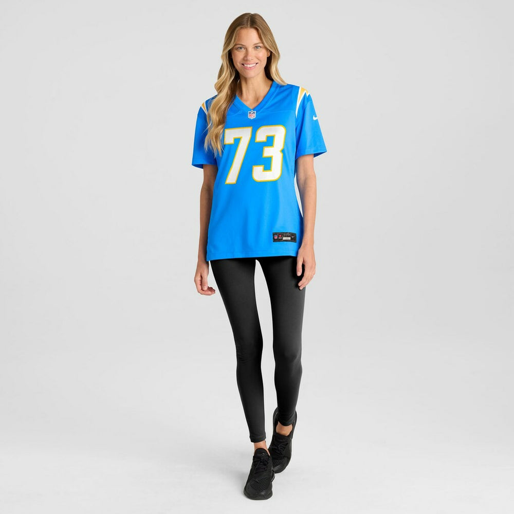Nike Mekhi Becton Los Angeles Chargers Women's Team Game Jersey Powder Blue