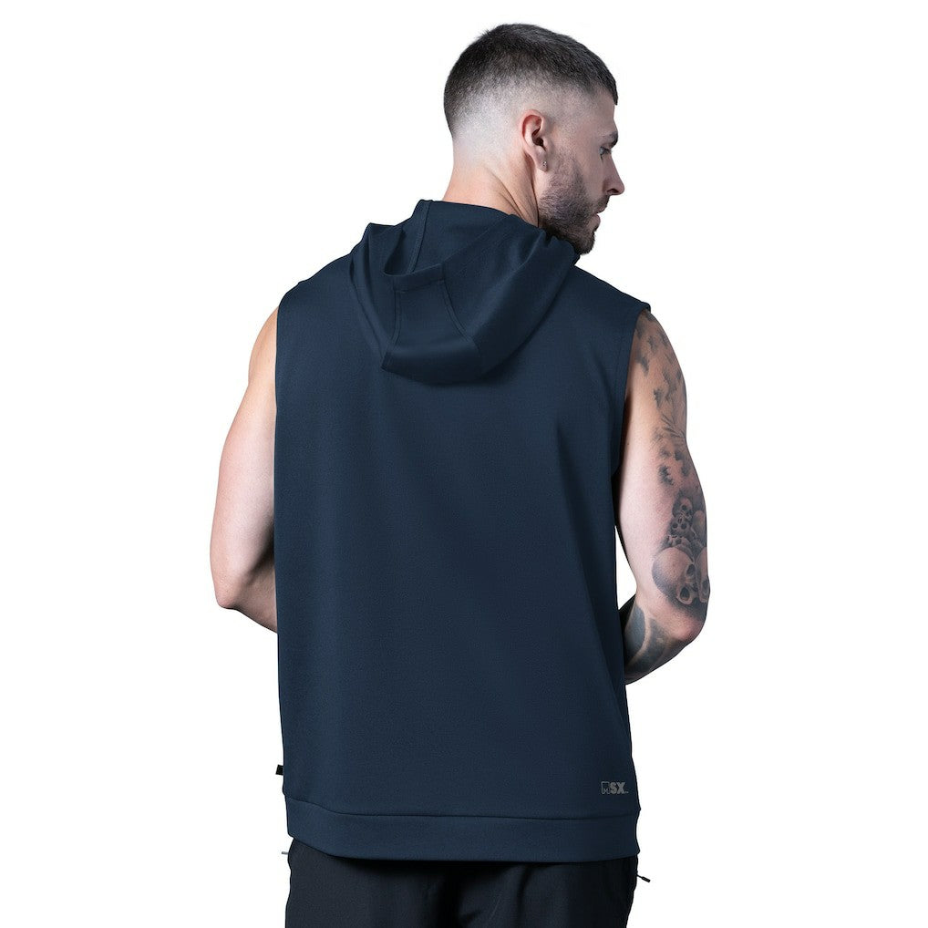 Dallas Cowboys MSX by Michael Strahan Tri-Blend Rebound Sleeveless Hoodie Navy