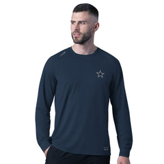 Dallas Cowboys MSX by Michael Strahan Forward Long-Sleeve T-Shirt Navy