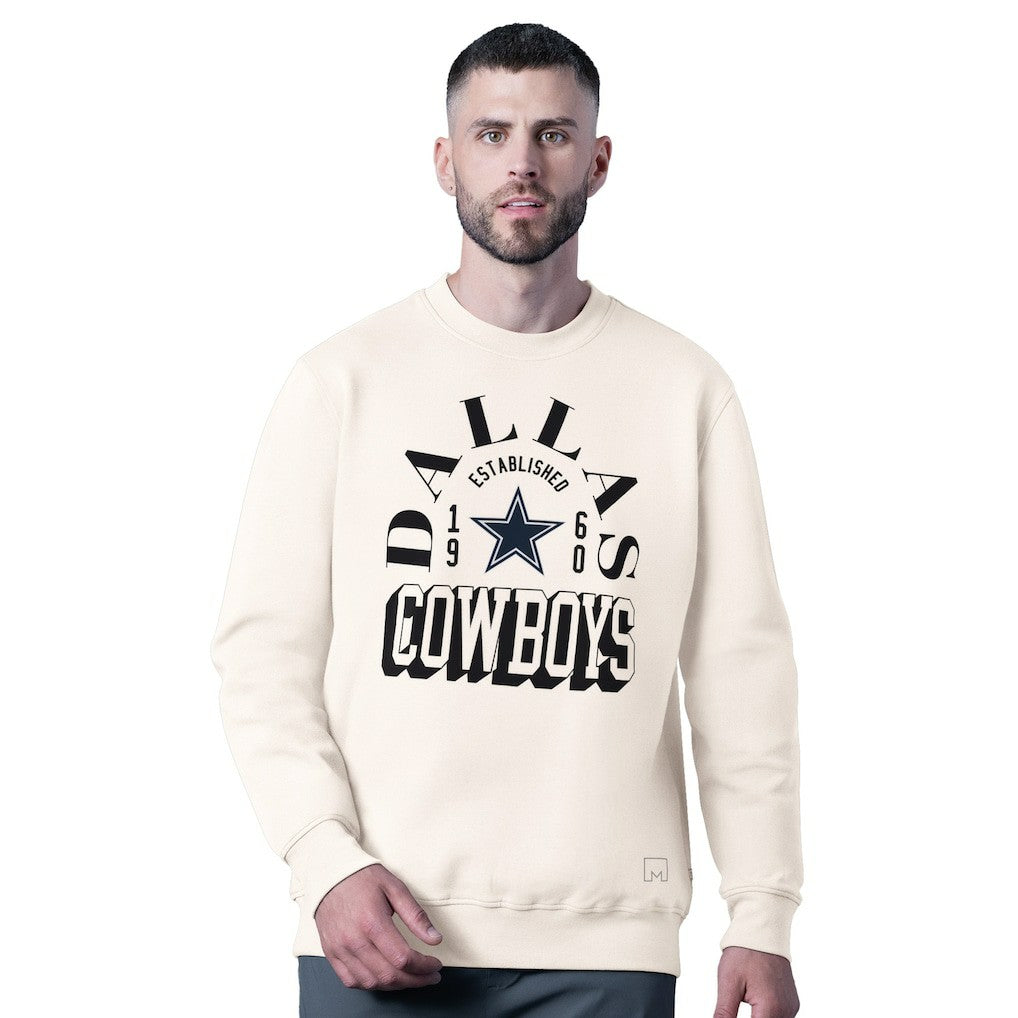 Dallas Cowboys MSX by Michael Strahan Whiteout Tri-Blend Sweatshirt White