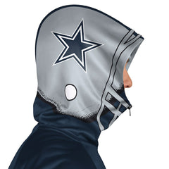 Dallas Cowboys Pro Player Helmet Full-Zip Hooded Track Jacket Navy/Gray