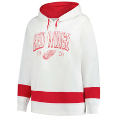 Detroit Red Wings Profile Women's Plus Size Hoodie - White - NHL 203042786