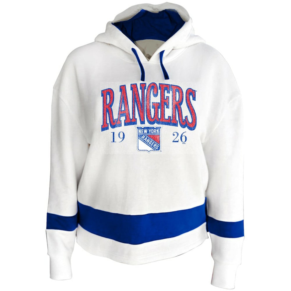 New York Rangers Profile Women's Plus Size Hoodie - White - NHL 203042789