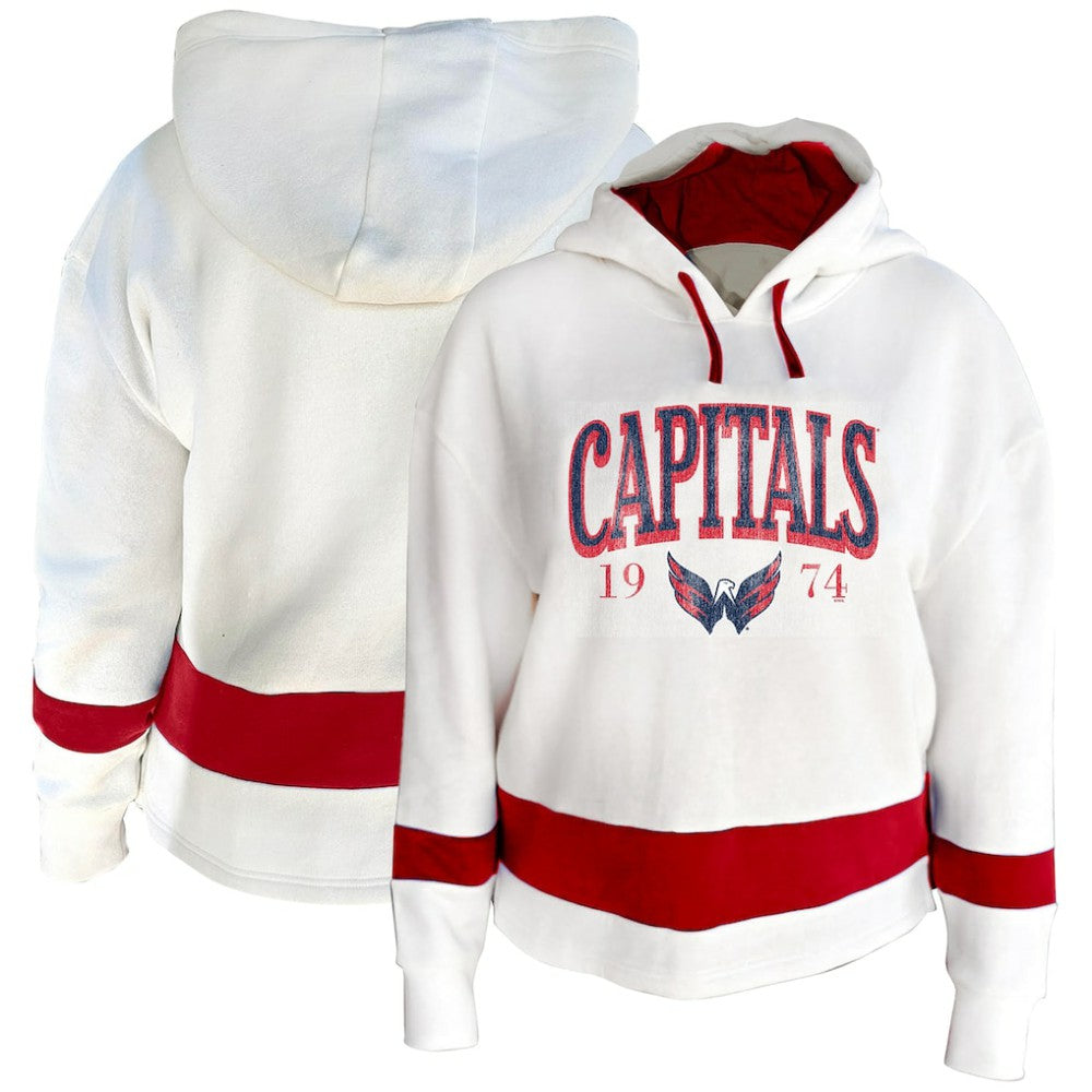 Washington Capitals Profile Women's Plus Size Hoodie - White - NHL 203042790