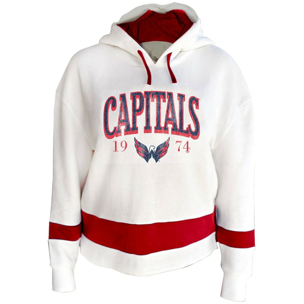 Washington Capitals Profile Women's Plus Size Hoodie - White - NHL 203042790