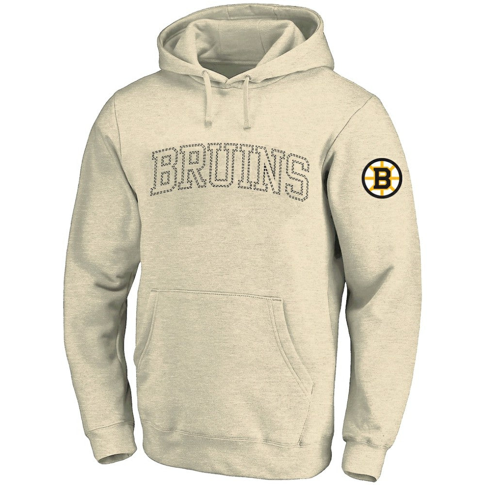 Boston Bruins Fanatics Big &Tall Stitch Hoodie - Cream - NHL 203042792