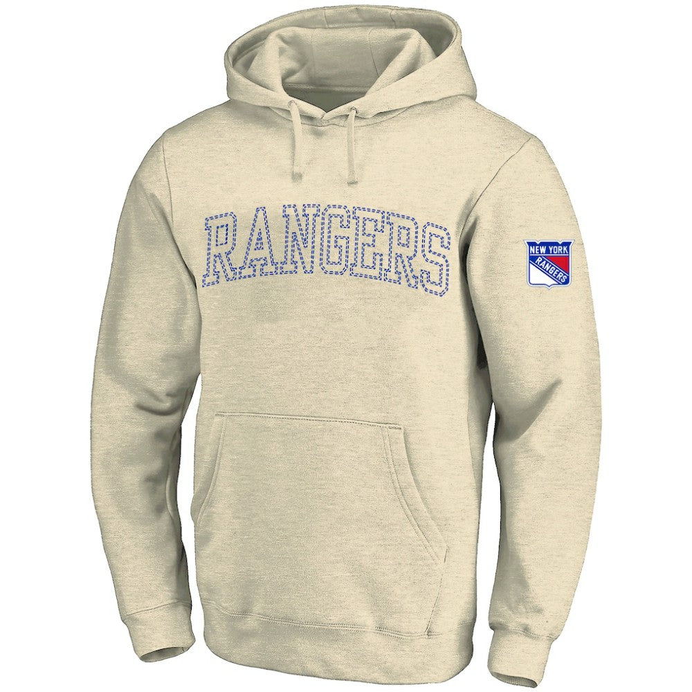 New York Rangers Fanatics Big &Tall Stitch Hoodie - Cream - NHL 203042796