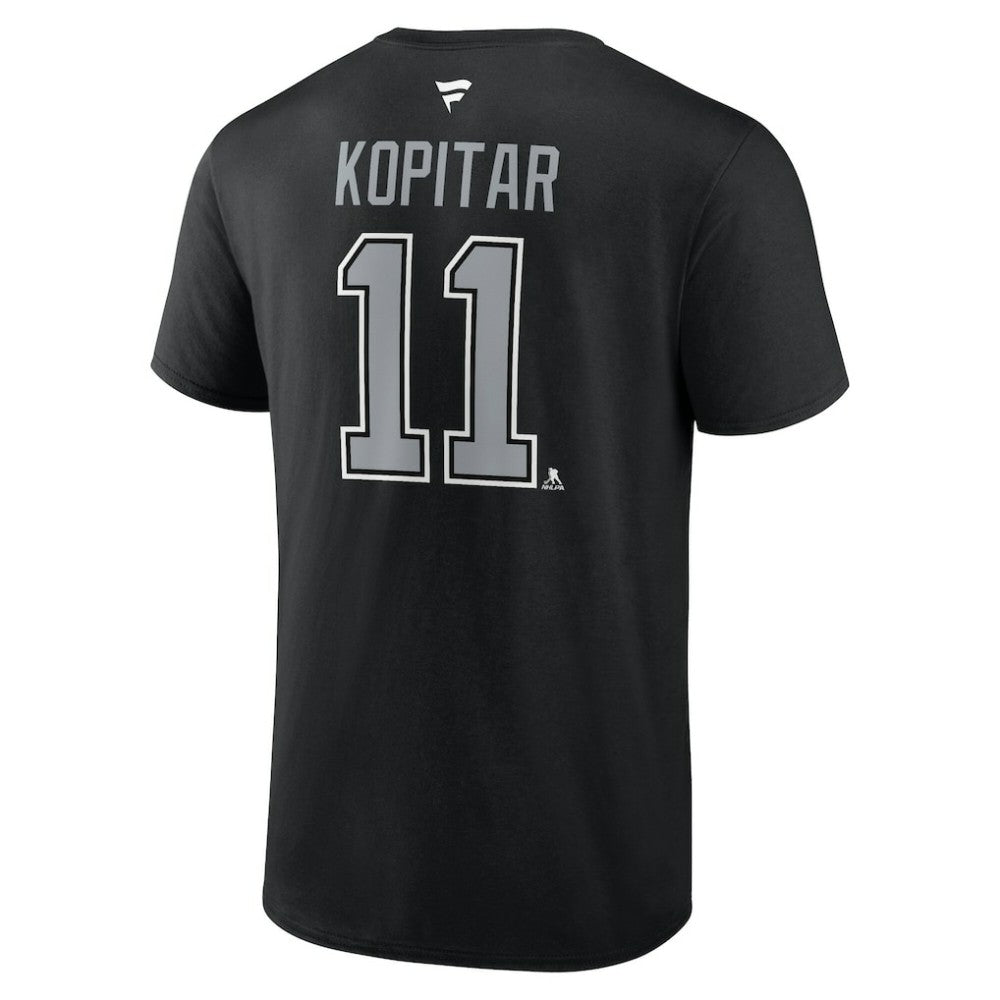 Anze Kopitar Los Angeles Kings Fanatics Authentic Stack Name & Number T-Shirt - Black - NHL 203044965