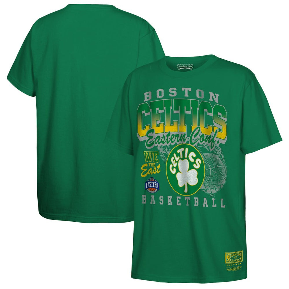 Boston Celtics Youth 2025 NBA Playoffs Retro Monumental T-Shirt Kelly Green | Mitchell & Ness for sale