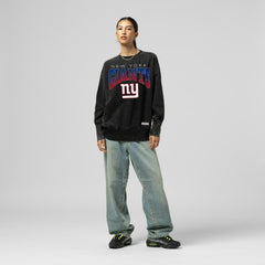 Mitchell & Ness New York Giants Women's Delineate Mineral Wash Crewneck Sweatshirt Black