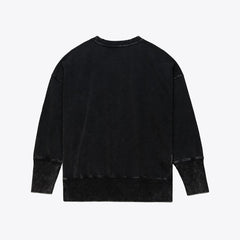 Mitchell & Ness New York Jets Women's Delineate Mineral Wash Crewneck Sweatshirt Black