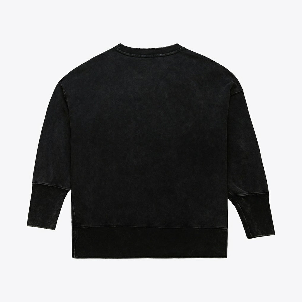 Mitchell & Ness Pittsburgh Steelers Women's Delineate Mineral Wash Crewneck Sweatshirt Black