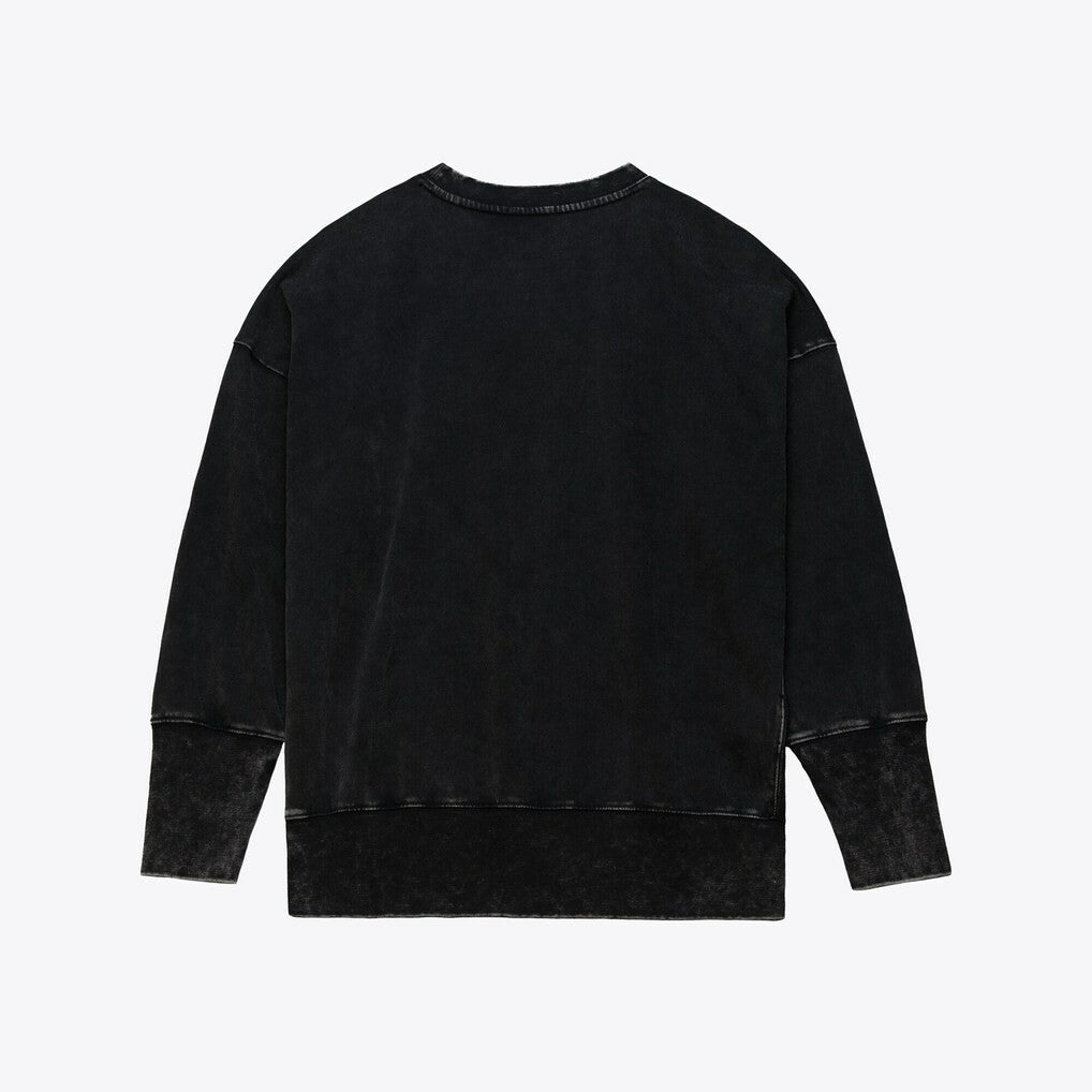 Mitchell & Ness San Francisco 49ers Women's Delineate Mineral Wash Crewneck Sweatshirt Black
