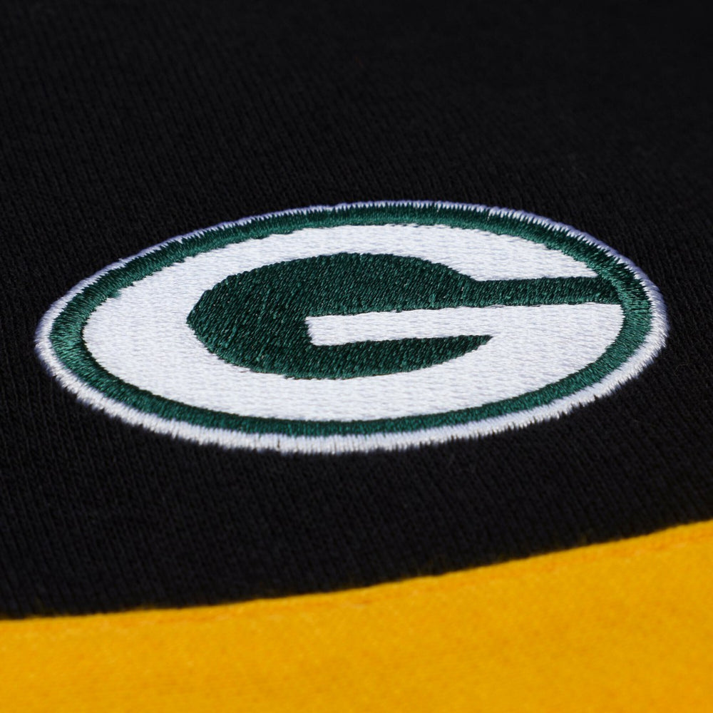 Mitchell & Ness Green Bay Packers Women's Cropped Long Sleeve Rugby Polo Black