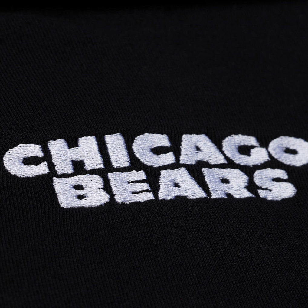 Mitchell & Ness Chicago Bears Women's Cropped Long Sleeve Rugby Polo Black