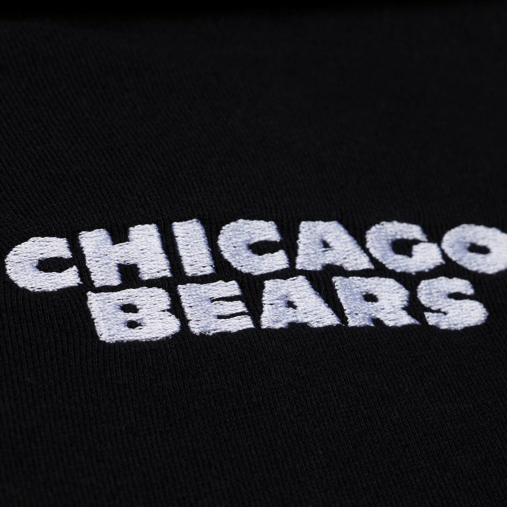 Mitchell & Ness Chicago Bears Women's Cropped Long Sleeve Rugby Polo Black