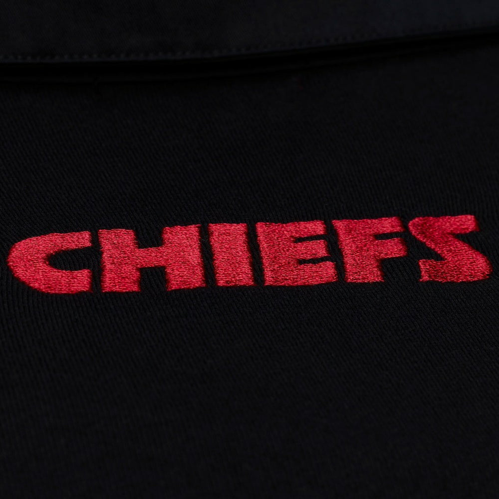 Mitchell & Ness Kansas City Chiefs Women's Cropped Long Sleeve Rugby Polo Black