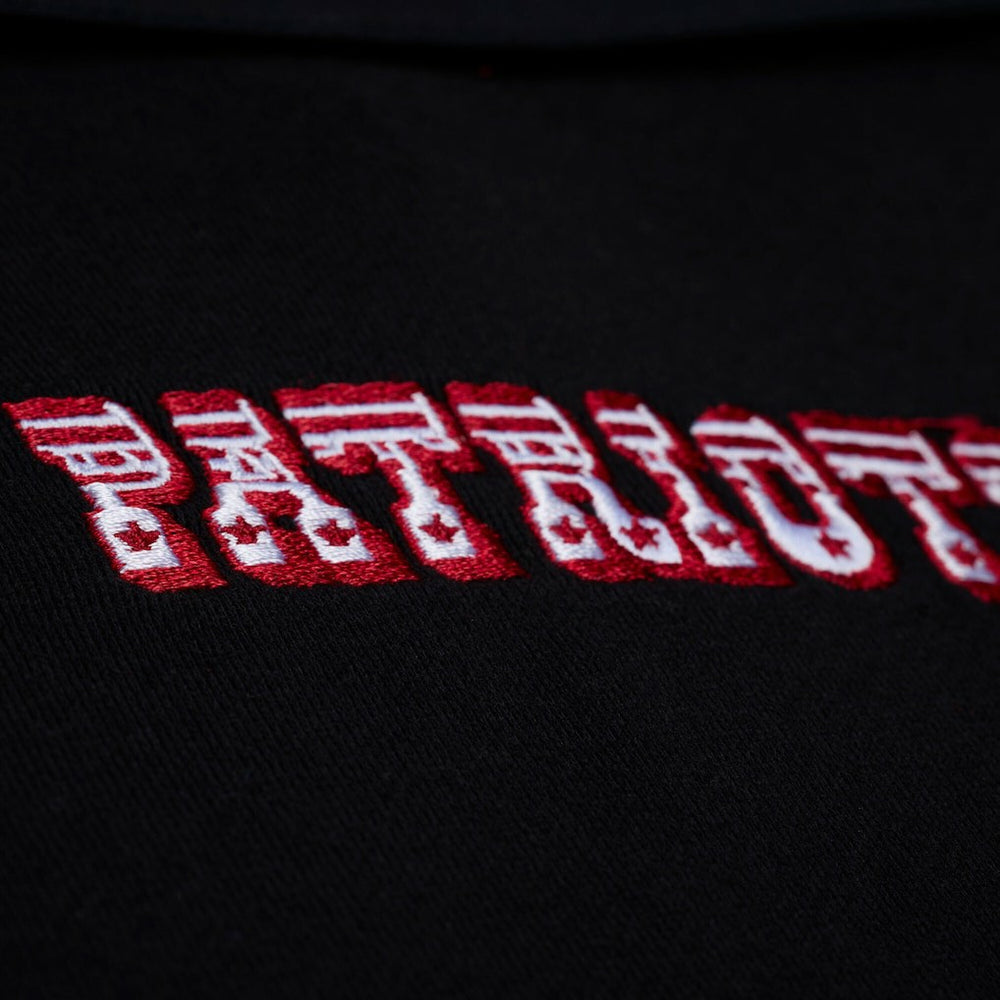 Mitchell & Ness New England Patriots Women's Throwback Cropped Long Sleeve Rugby Polo Black