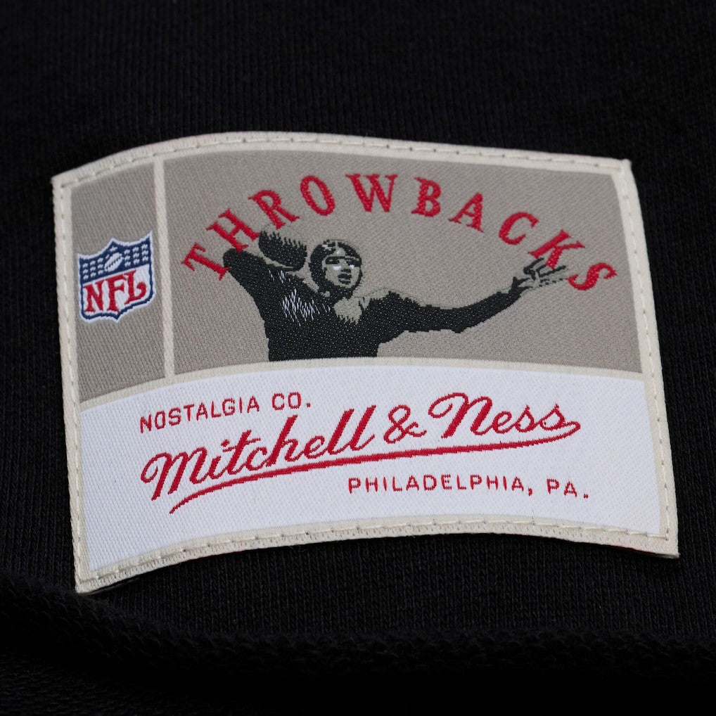 Mitchell & Ness New England Patriots Women's Throwback Cropped Long Sleeve Rugby Polo Black