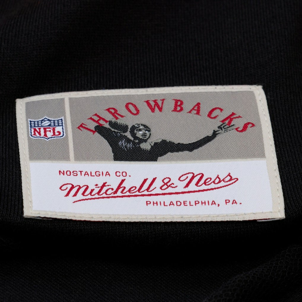 Mitchell & Ness New Orleans Saints Women's Cropped Long Sleeve Rugby Polo Black