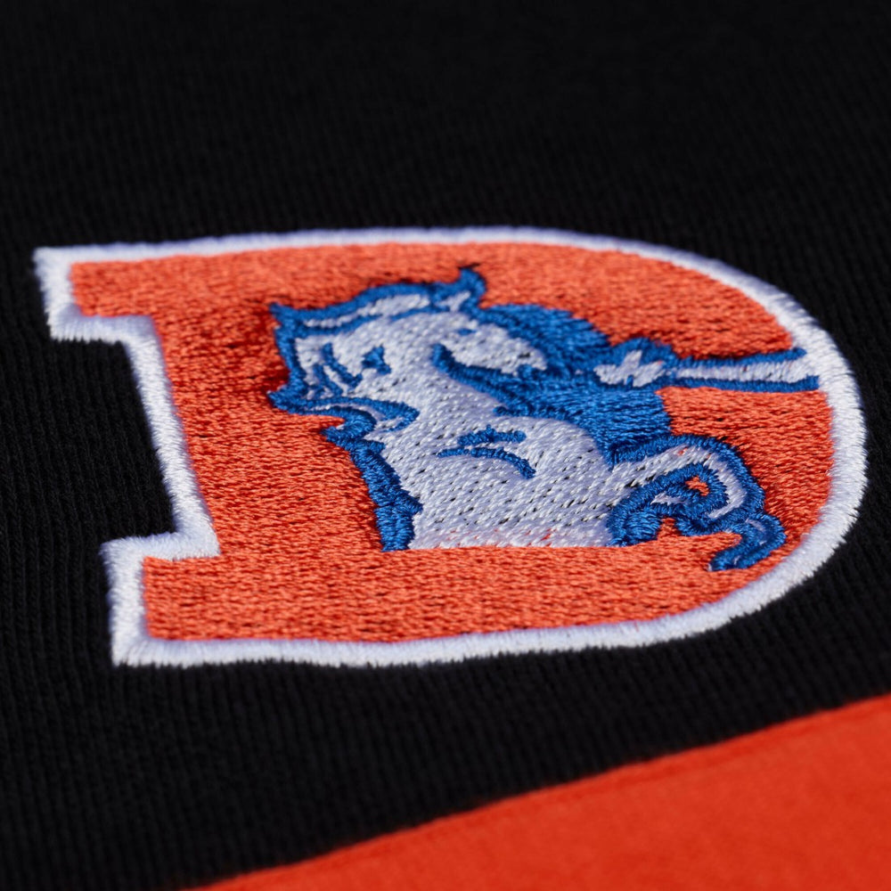 Mitchell & Ness Denver Broncos Women's Throwback Cropped Long Sleeve Rugby Polo Black