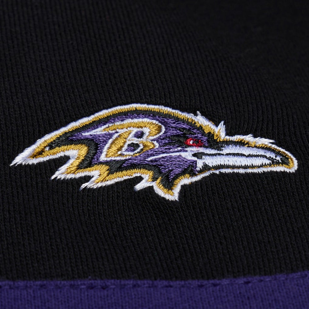 Mitchell & Ness Baltimore Ravens Women's Cropped Long Sleeve Rugby Polo Black