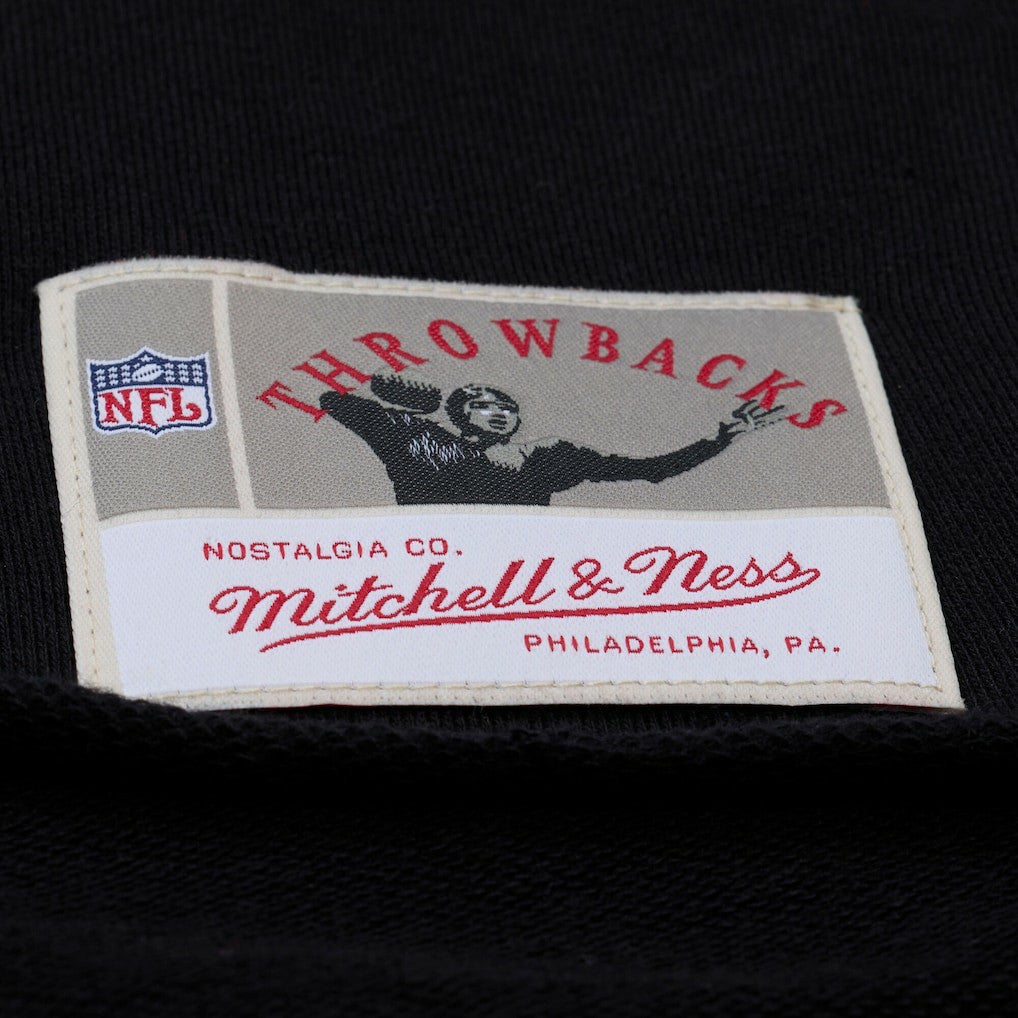 Mitchell & Ness San Francisco 49ers Women's Cropped Long Sleeve Rugby Polo Black
