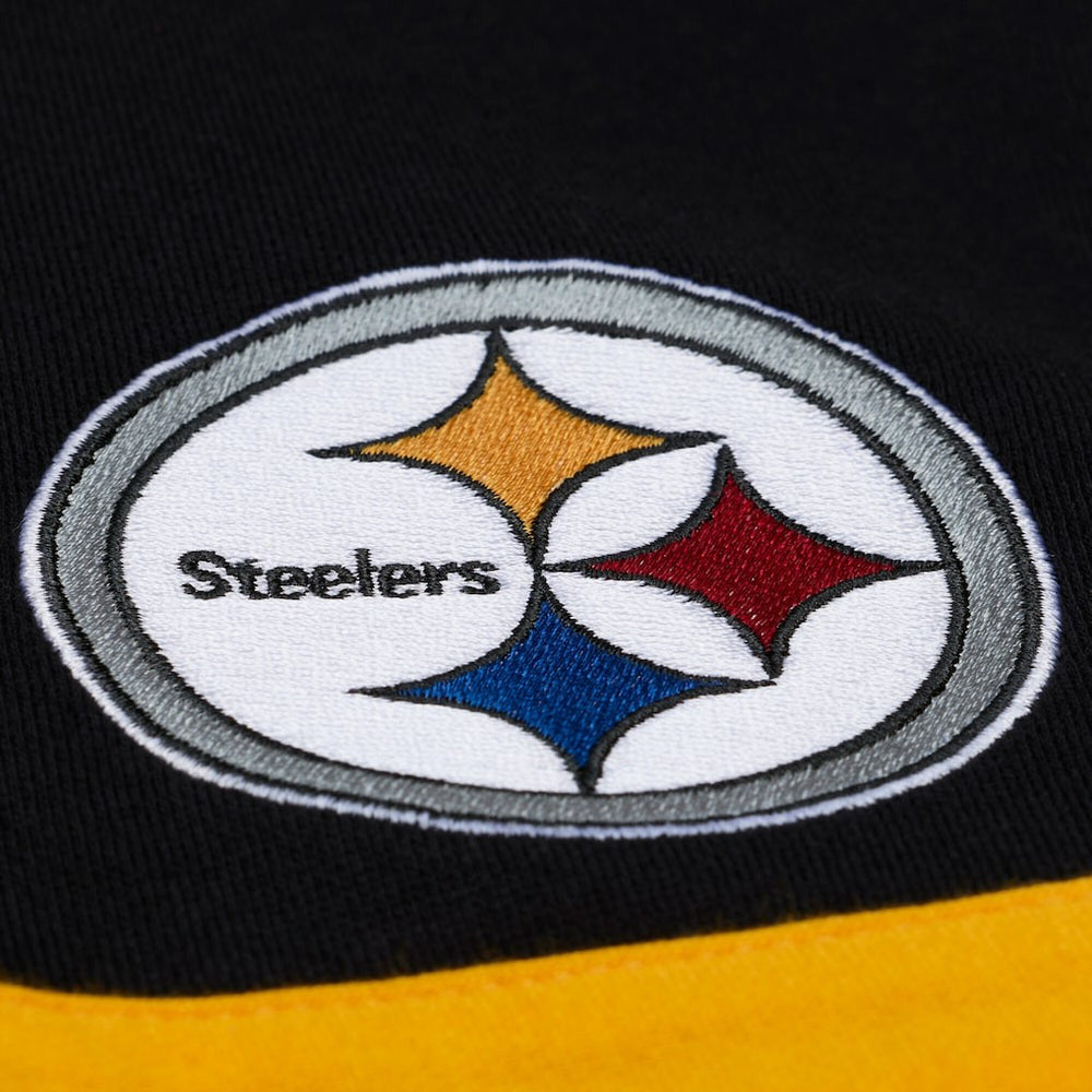 Mitchell & Ness Pittsburgh Steelers Women's Cropped Long Sleeve Rugby Polo Black