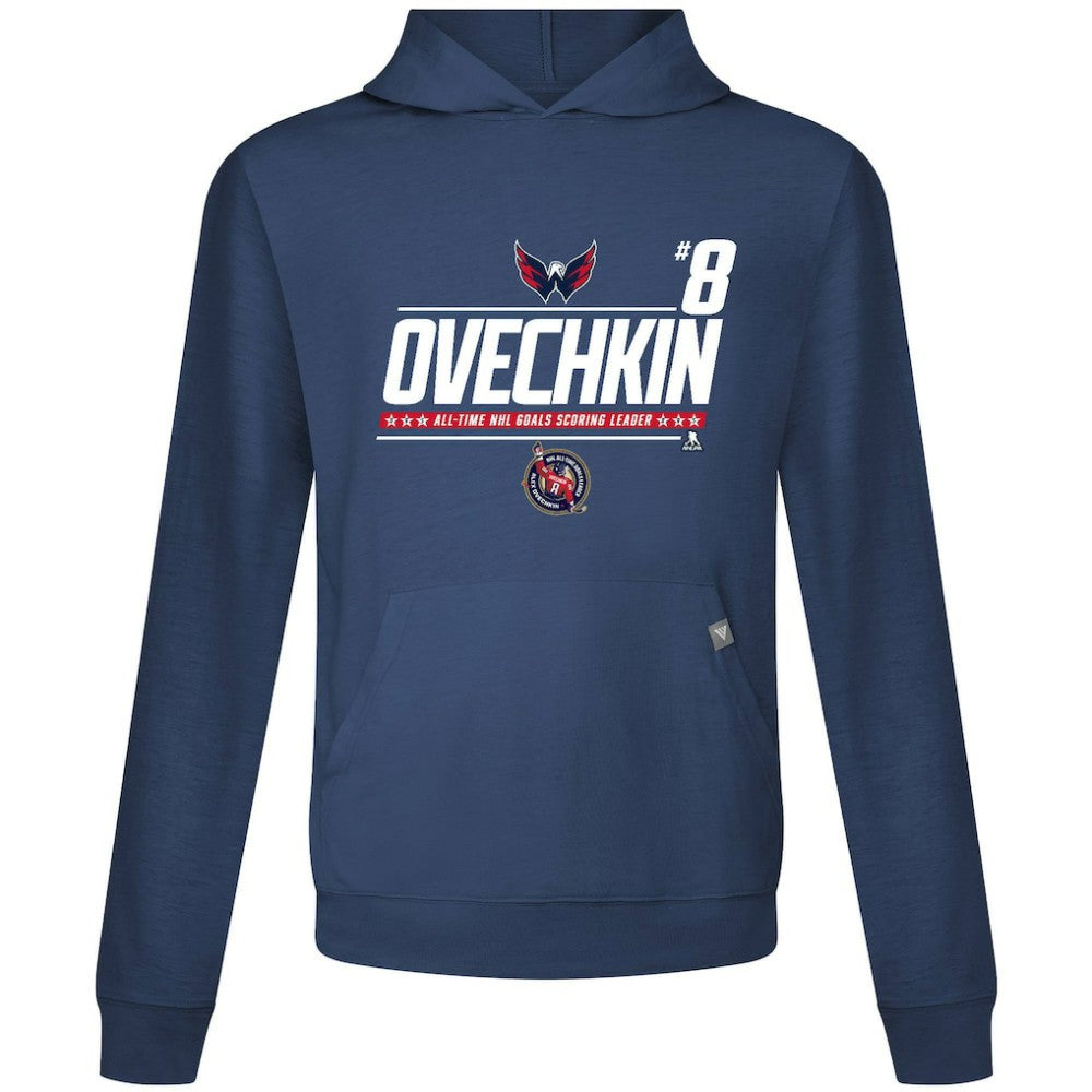 Alexander Ovechkin Washington Capitals Levelwear NHL All-Time Leading Goal Scorer Milestone Name & Number Relay Pullover Hoodie - Navy - NHL 203056618