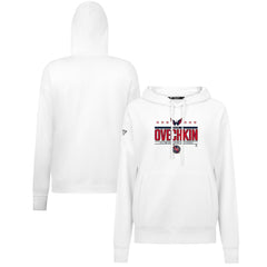 Alexander Ovechkin Washington Capitals Levelwear Women's NHL All-Time Leading Goal Scorer Milestone Stripes Name & Number Adorn Pullover Hoodie - White - NHL 203056633