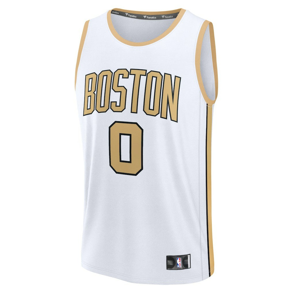 Jayson Tatum Boston Celtics 2025/26 City Edition Fast Break Jersey White | Fanatics for sale