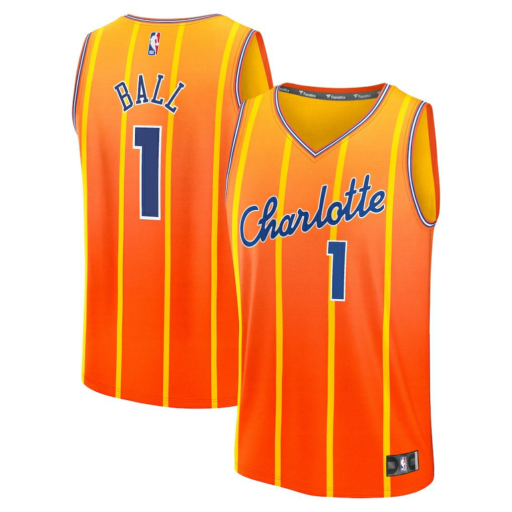 LaMelo Ball Charlotte Hornets 2025/26 City Edition Fast Break Jersey Orange | Fanatics outlet