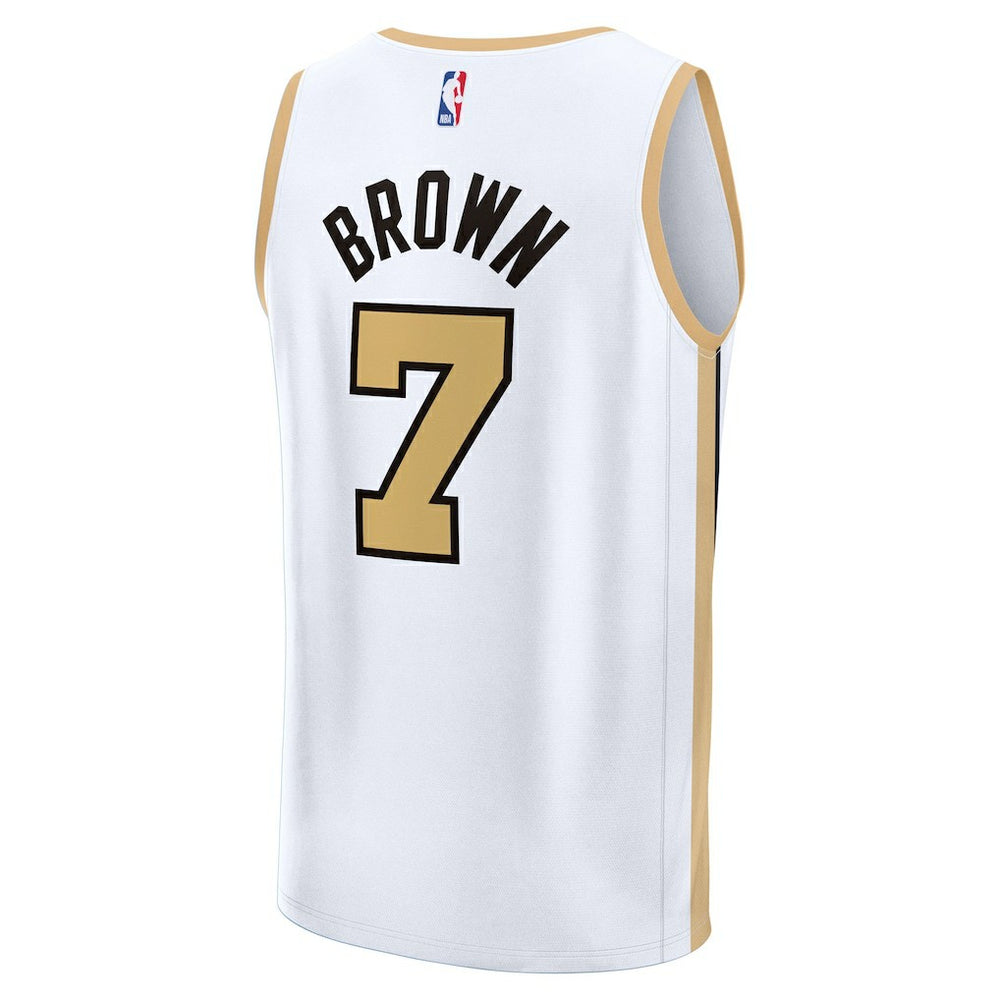 Jaylen Brown Boston Celtics 2025/26 City Edition Fast Break Jersey White | Fanatics Near Me