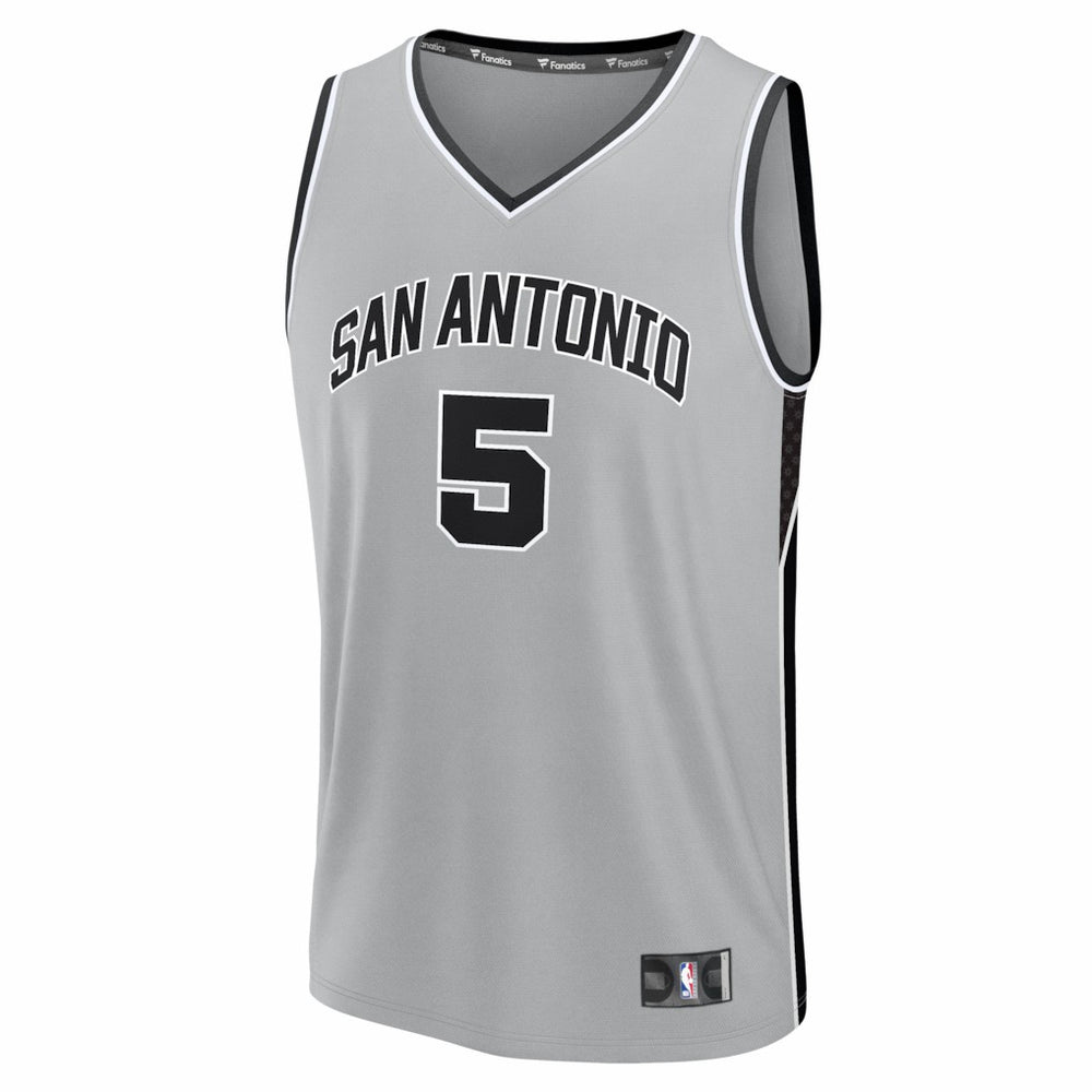 Stephon Castle San Antonio Spurs Youth Fast Break Jersey Statement Edition Silver | Fanatics outlet