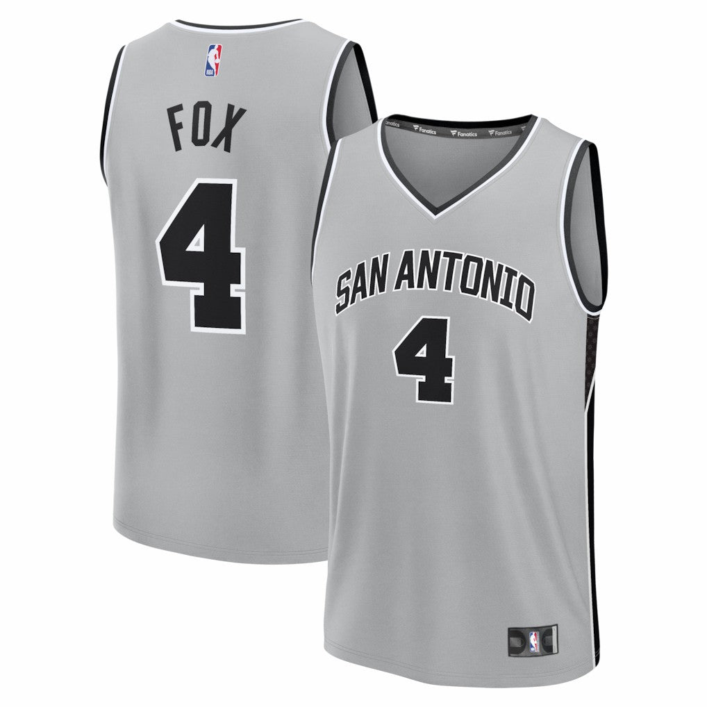 De'Aaron Fox San Antonio Spurs Youth Fast Break Jersey Statement Edition Silver | Fanatics discount