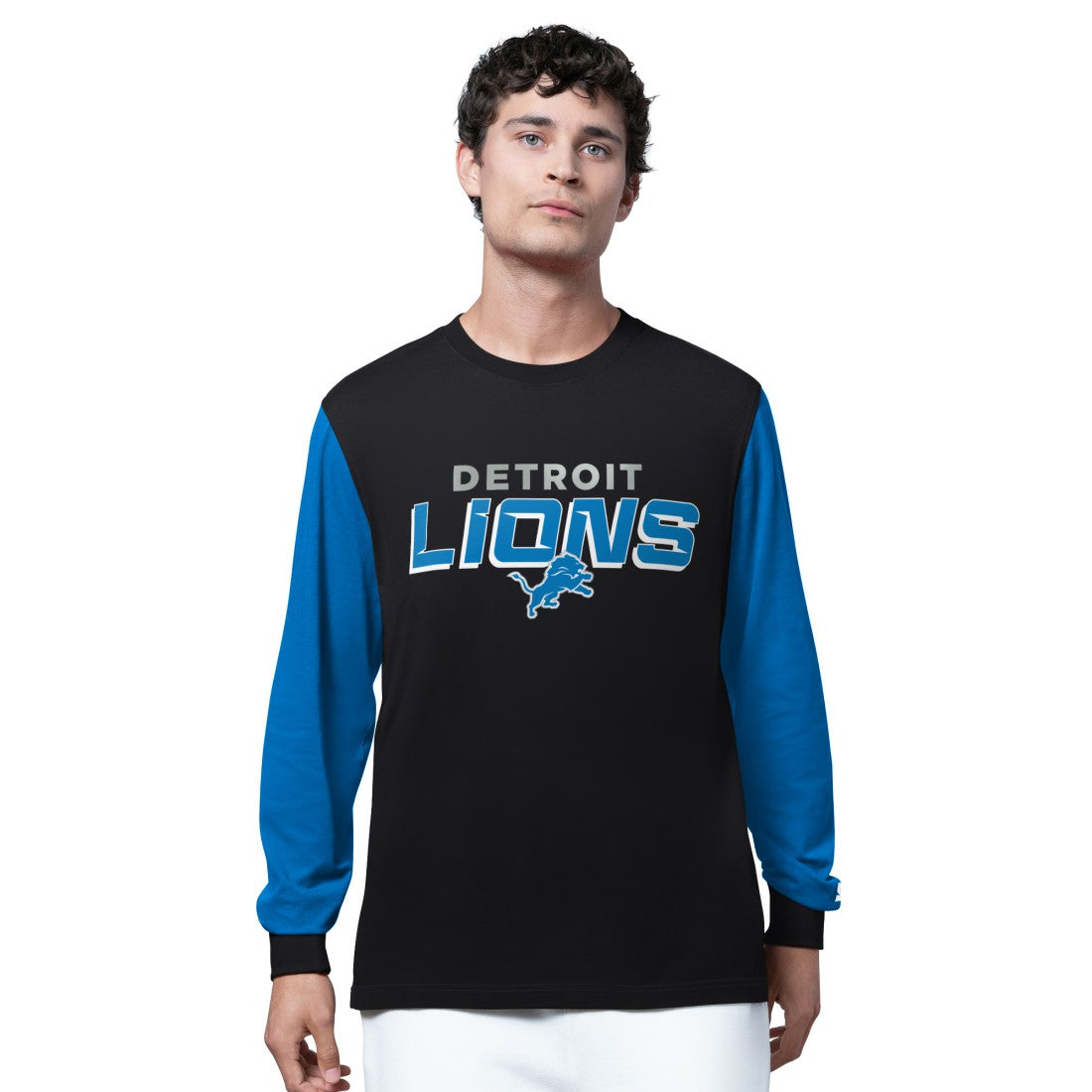 Detroit Lions Starter Thursday Night Gridiron Long Sleeve T-Shirt- Black