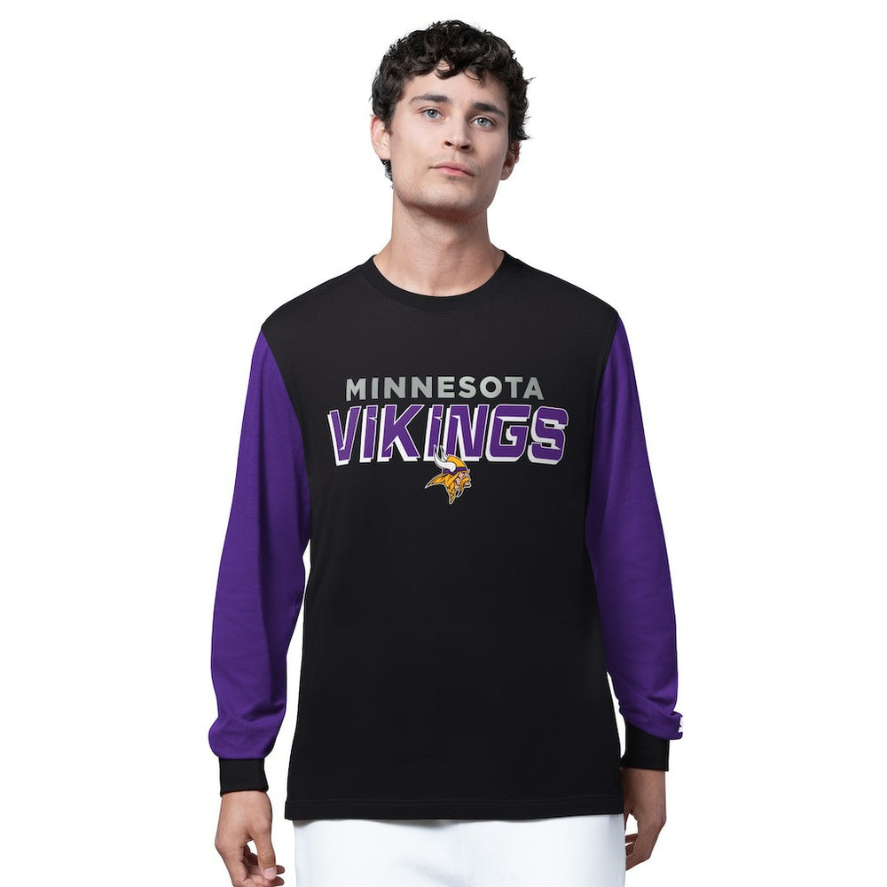 Minnesota Vikings Starter Thursday Night Gridiron Long Sleeve T-Shirt- Black