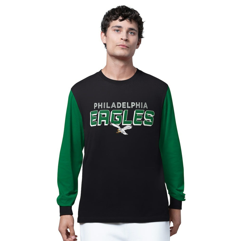 Philadelphia Eagles Starter Thursday Night Gridiron Long Sleeve T-Shirt Black/Midnight Green