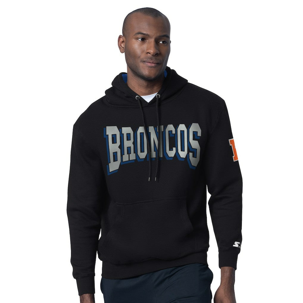 Denver Broncos Starter Thursday Night Gridiron Hoodie with Vintage Logo Black