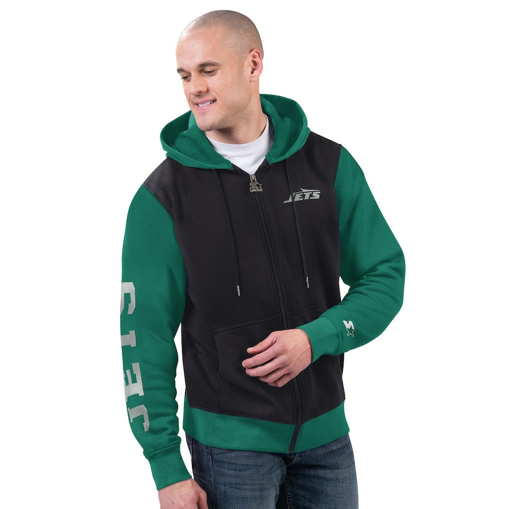 New York Jets Starter Thursday Night Gridiron Full-Zip Hoodie Black/Green