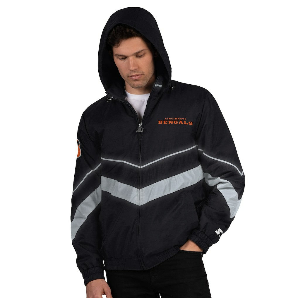Cincinnati Bengals Starter Thursday Night Gridiron Full-Zip Jacket Black/Orange