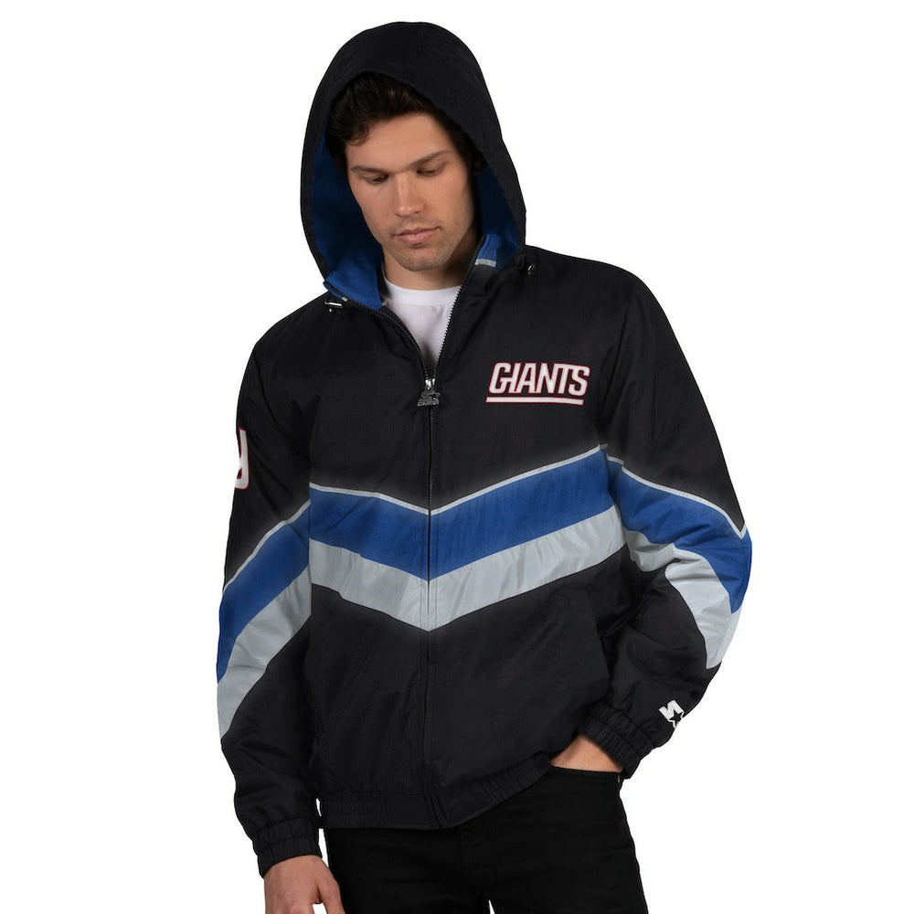 New York Giants Starter Thursday Night Gridiron Full-Zip Jacket Black/Royal