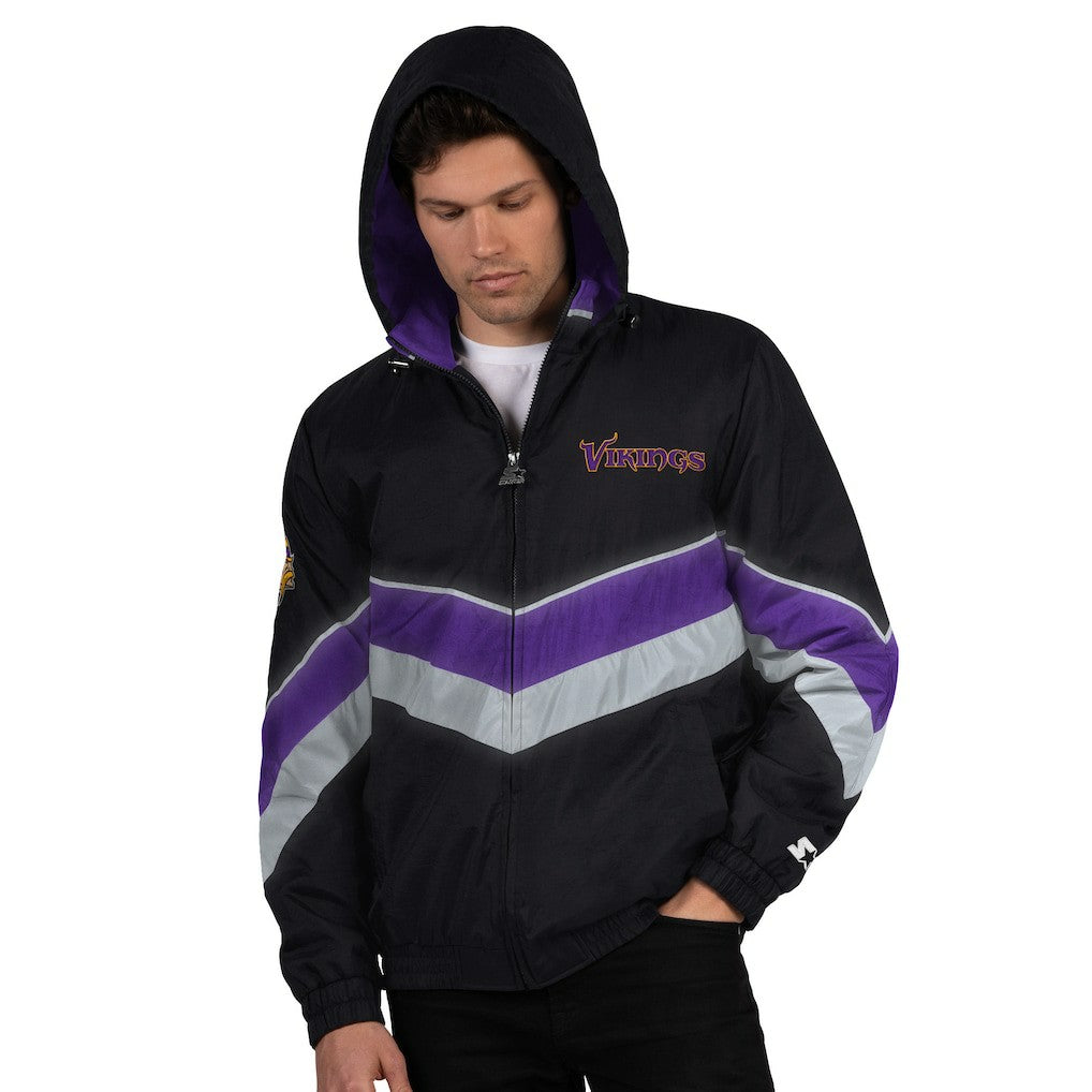 Minnesota Vikings Starter Thursday Night Gridiron Full-Zip Jacket Black/Purple