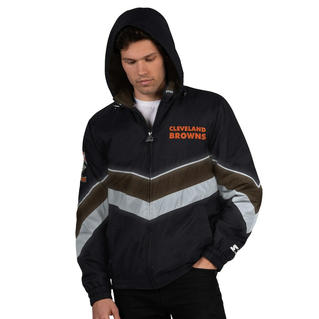 Cleveland Browns Starter Thursday Night Gridiron Vintage Logo Full-Zip Hoodie Black